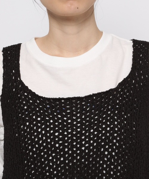 LOWRYS FARM（ローリーズファーム）の「ニットビスチェ　281355（ベスト・レディース・ブラック/ブラウン/オフホワイト/ブルー・FREE）」の16枚目の写真