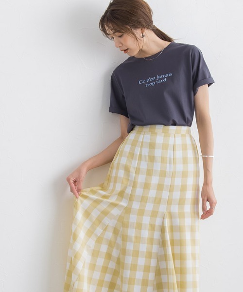 Pierrot（ピエロ）の「チェックマーメイドスカート（スカート・レディース・イエロー/ラベンダー/ブラック・L/M）」の17枚目の写真