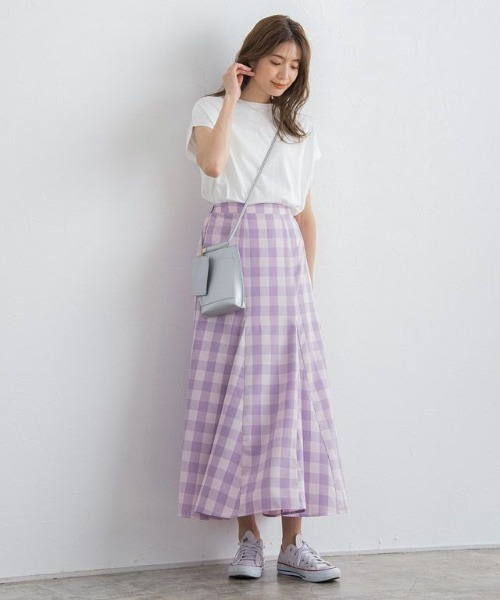 Pierrot（ピエロ）の「チェックマーメイドスカート（スカート・レディース・イエロー/ラベンダー/ブラック・L/M）」の20枚目の写真