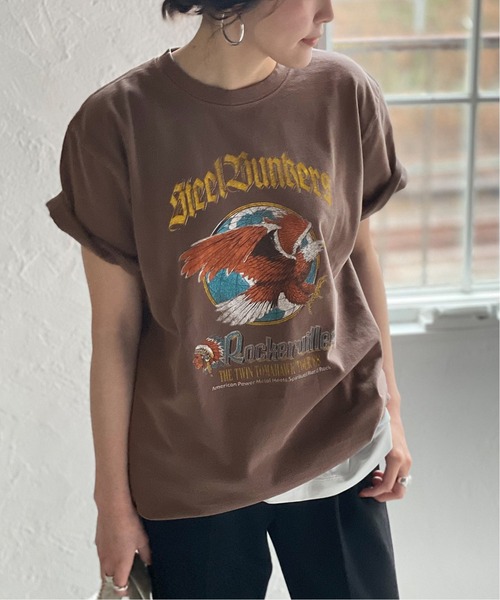 GOOD ROCK SPEED（グッドロックスピード）の「≪追加3≫【GOOD ROCK SPEED /グッドロックスピード】 ROCK S/S TEE（Tシャツ/カットソー・レディース・ブラック/ブラウン・SMALL）」の2枚目の写真