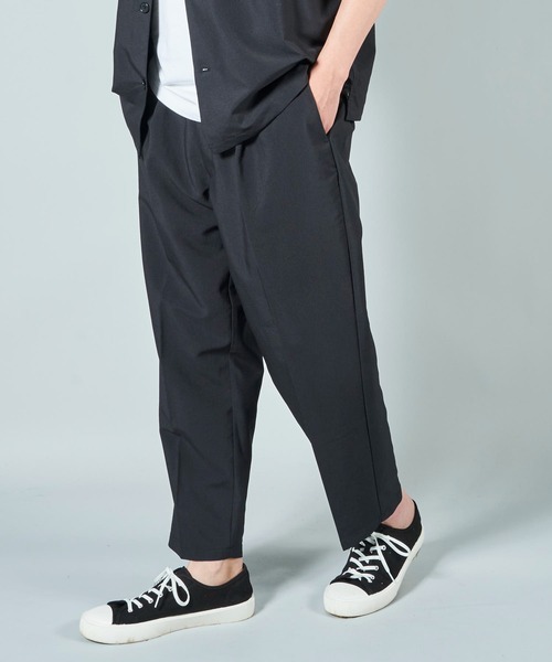 ADPOSION（アドポーション）の「【セットアップ対応】 ドライポリエステル アンクルイージーパンツ / ワイドパンツ（その他パンツ・メンズ・ブラック/ベージュ/カーキ/ブルー・MEDIUM/LARGE/X-LARGE）」の2枚目の写真