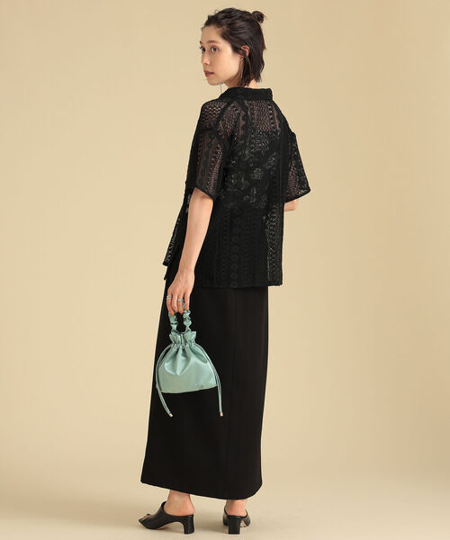 Ray BEAMS（レイビームス）の「Ray BEAMS / レース ハーフスリーブ シャツ（シャツ/ブラウス・レディース・ブラック/ホワイト・ONE SIZE）」の10枚目の写真