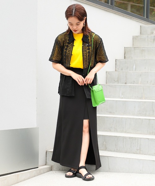 Ray BEAMS（レイビームス）の「Ray BEAMS / レース ハーフスリーブ シャツ（シャツ/ブラウス・レディース・ブラック/ホワイト・ONE SIZE）」の19枚目の写真