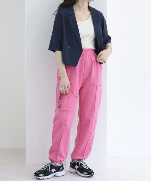 fredy repit（フレディレピ）の「【WEB限定】ダンボールニットジョガーパンツ（その他パンツ・レディース・チャコールグレー/ライトブルー/グレー/ピンク/アイボリー・38）」の13枚目の写真