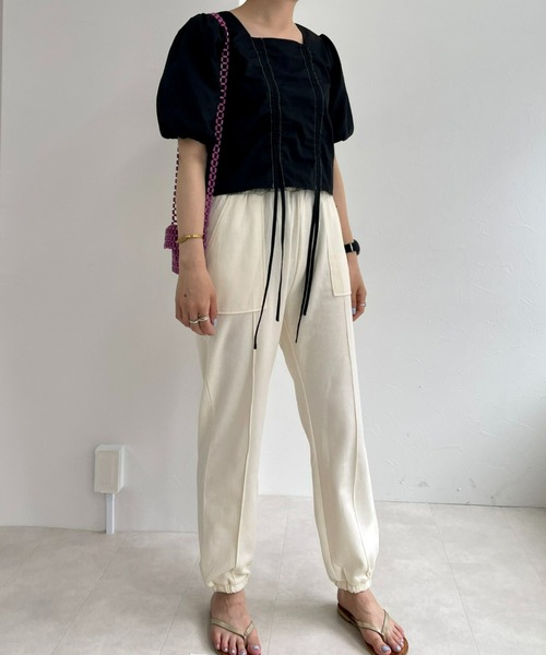 fredy repit（フレディレピ）の「【WEB限定】ダンボールニットジョガーパンツ（その他パンツ・レディース・チャコールグレー/ライトブルー/グレー/ピンク/アイボリー・38）」の2枚目の写真