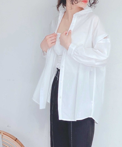 AS KNOW AS plus(アズノゥアズプラス)の「●マルチウェイ 肩開き7分袖シャツ(シャツ/ブラウス・レディース・ピンク/ホワイト/ベージュ系その他/ブルー系その他・FREE)」の19枚目の写真