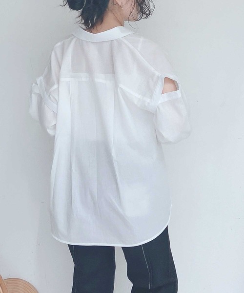 AS KNOW AS plus(アズノゥアズプラス)の「●マルチウェイ 肩開き7分袖シャツ(シャツ/ブラウス・レディース・ピンク/ホワイト/ベージュ系その他/ブルー系その他・FREE)」の20枚目の写真