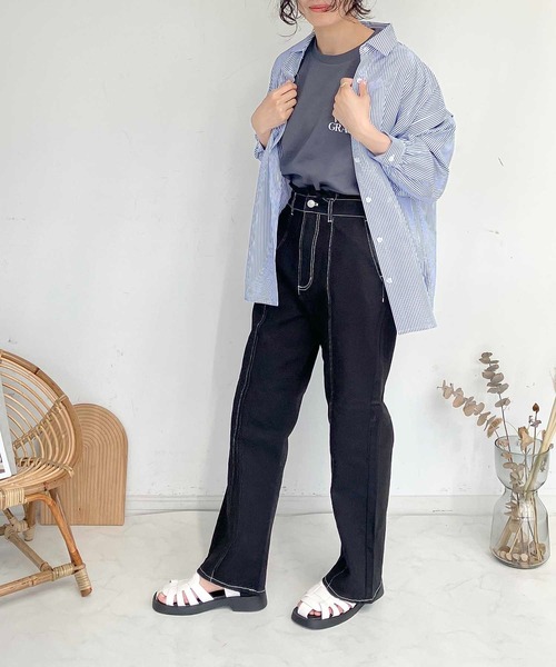 AS KNOW AS plus(アズノゥアズプラス)の「●マルチウェイ 肩開き7分袖シャツ(シャツ/ブラウス・レディース・ピンク/ホワイト/ベージュ系その他/ブルー系その他・FREE)」の22枚目の写真