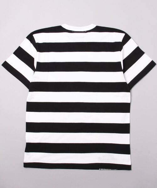 STUD MUFFIN(スタッドマフィン)の「STUD MUFFIN/スタッドマフィン/ハート$スマイルボーダーSS Tシャツ(Tシャツ/カットソー・メンズ・ホワイト・2)」の2枚目の写真