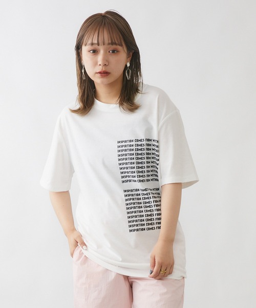 mebole（メボレ）の「カラーロゴプリントTシャツ（Tシャツ/カットソー・レディース・ホワイト/グリーン/パープル・FREE）」の11枚目の写真