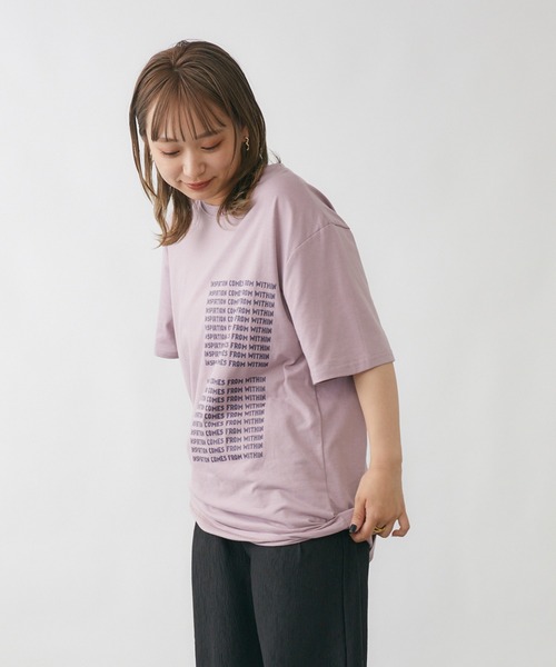 mebole（メボレ）の「カラーロゴプリントTシャツ（Tシャツ/カットソー・レディース・ホワイト/グリーン/パープル・FREE）」の13枚目の写真