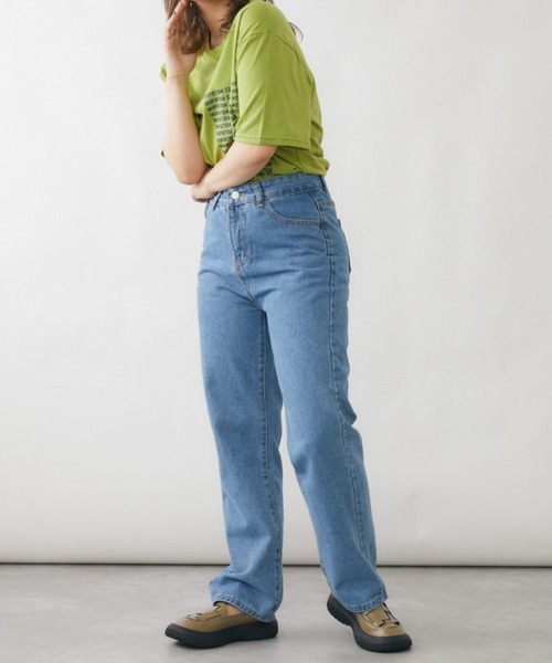 mebole（メボレ）の「カラーロゴプリントTシャツ（Tシャツ/カットソー・レディース・ホワイト/グリーン/パープル・FREE）」の4枚目の写真