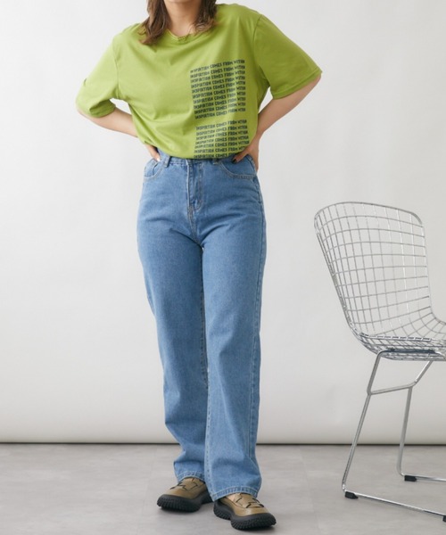 mebole（メボレ）の「カラーロゴプリントTシャツ（Tシャツ/カットソー・レディース・ホワイト/グリーン/パープル・FREE）」の5枚目の写真