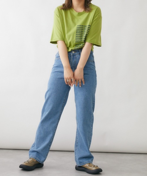 mebole（メボレ）の「カラーロゴプリントTシャツ（Tシャツ/カットソー・レディース・ホワイト/グリーン/パープル・FREE）」の6枚目の写真