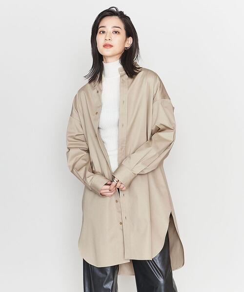 ASTRAET（アストラット）の「コットン チノ ボタンダウン ロングシャツ