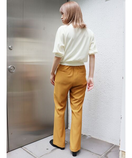 MURUA（ムルーア）の「ハーフジップパフテレコトップス（ポロシャツ・レディース・ブラック/ブラウン/グリーン/アイボリー・FREE）」の16枚目の写真