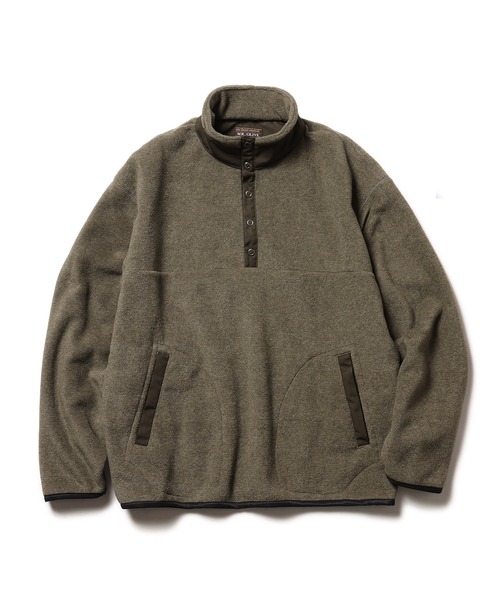 MR.OLIVE（ミスターオリーブ）の「メルトン フリース / スタンド アノラック(プルオーバー ジャケット)（ブルゾン・メンズ・カーキ/ブラック・SMALL/MEDIUM/LARGE）」の12枚目の写真