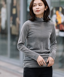 Munich | ナイロンチュールフロッキータートルネックプルオーバー(Tシャツ/カットソー)