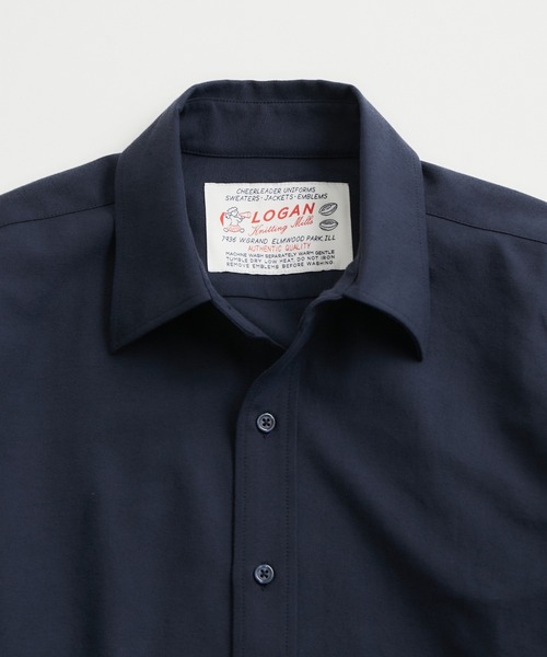 ADAM ET ROPE'（アダムエロペ）の「【WEB限定】LOGAN/ローガン 別注 ワンポイント刺繍 ビッグシルエット オックスフォードシャツ（シャツ/ブラウス・メンズ・ブラック/ネイビー/ブルー/ピンク/ホワイト・L/M）」の14枚目の写真