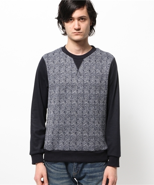 OUTLET(アウトレット)の「【WHO'S WHO gallery】EXヘリンボーン(Tシャツ/カットソー・メンズ・ネイビー・MEDIUM)」の2枚目の写真
