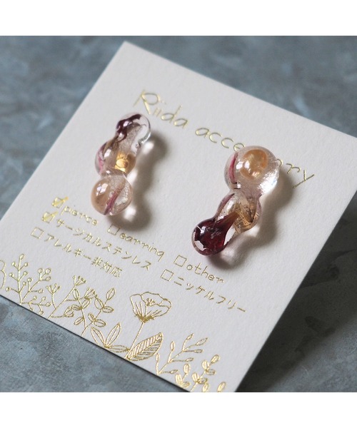 tone(トーン)の「【Riida】POKOPOKO(ピアス)(MA)(ピアス(両耳用)・レディース・ブルー系その他/イエロー系その他/レッド系その他・FREE)」の7枚目の写真
