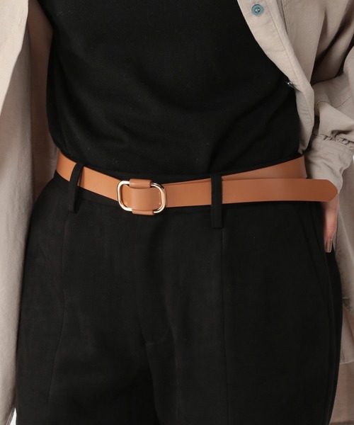 BARNYARDSTORM（バンヤードストーム）の「BARNYARDSTORM / スライドバックルレザーベルト（ベルト・レディース・ブラック/ベージュ/キャメル/ホワイト/その他1/ブラウン/オフホワイト/チャコールグレー/ブラウン系その他3・FREE/0）」の9枚目の写真