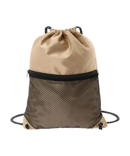 AMERICAN HOLIC（アメリカンホリック）の「メッシュポケットナップサック（バックパック/リュック・レディース・ベージュ/カーキ/ブラック・FREE）」の12枚目の写真