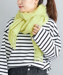 〈手洗い可能〉ソリッド ウールカシミヤ ストール◆