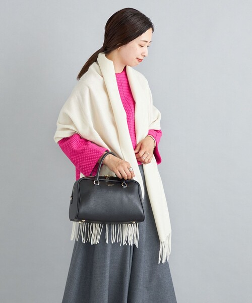 SHIPS（シップス）の「〈手洗い可能〉ソリッド ウールカシミヤ ストール◆（ストール/ショール・レディース・オフホワイト/グレー/ダークグレー/ベージュ/グリーン/ブルー/ライトブルー/ライトイエロー・ONE SIZE）」の18枚目の写真