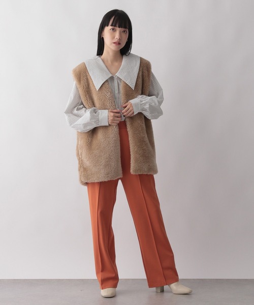 LOWRYS FARM(ローリーズファーム)の「コットンワイドカラーブラウス 125408(シャツ/ブラウス・レディース・ホワイト/ブラック/グリーン/アイボリー/ブラック系その他・FREE)」の12枚目の写真