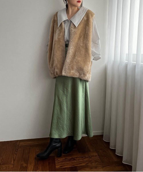 LOWRYS FARM(ローリーズファーム)の「コットンワイドカラーブラウス 125408(シャツ/ブラウス・レディース・ホワイト/ブラック/グリーン/アイボリー/ブラック系その他・FREE)」の8枚目の写真