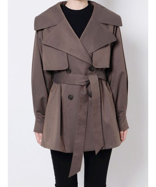 LAGUNAMOON（ラグナムーン）の「ラペルカラーミディフレアーコート（その他アウター・レディース・ブラウン/ベージュ・FREE）」の3枚目の写真