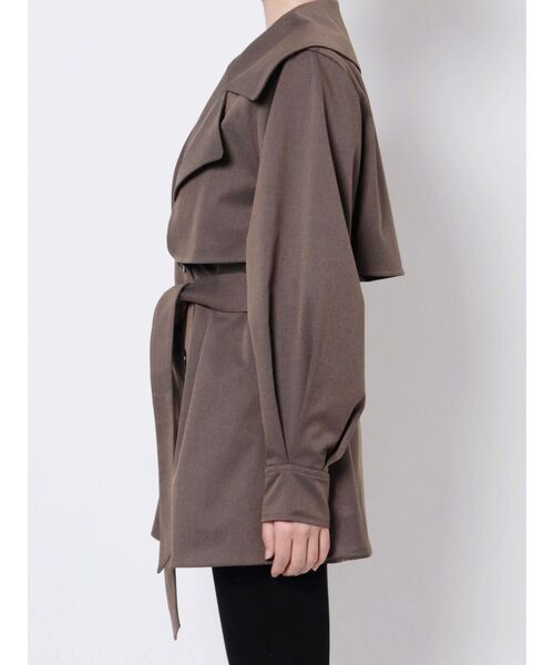 LAGUNAMOON（ラグナムーン）の「ラペルカラーミディフレアーコート（その他アウター・レディース・ブラウン/ベージュ・FREE）」の6枚目の写真