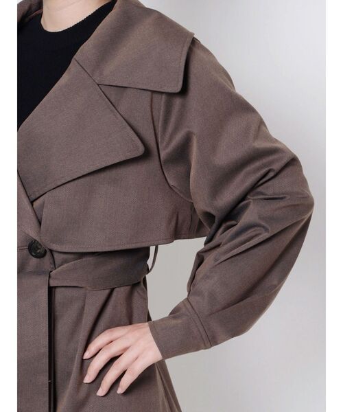LAGUNAMOON（ラグナムーン）の「ラペルカラーミディフレアーコート（その他アウター・レディース・ブラウン/ベージュ・FREE）」の17枚目の写真