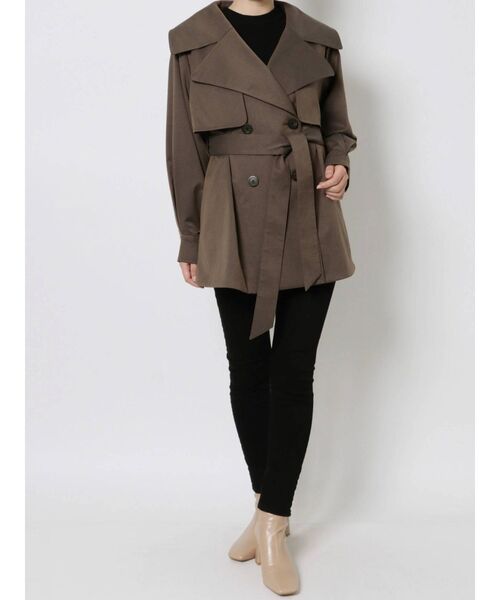 LAGUNAMOON（ラグナムーン）の「ラペルカラーミディフレアーコート（その他アウター・レディース・ブラウン/ベージュ・FREE）」の11枚目の写真