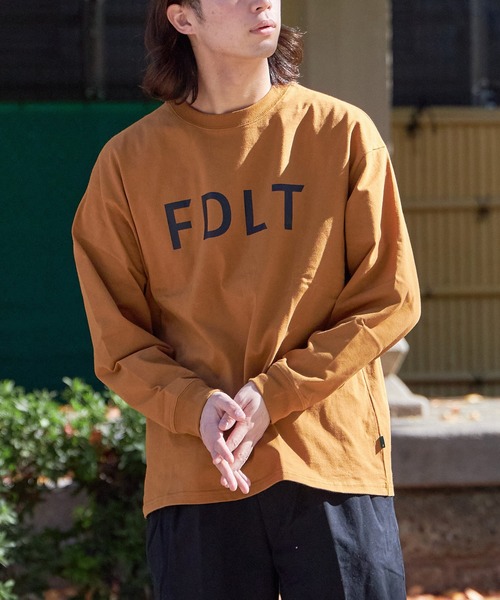 FIDELITY(フィデリティ)の「N/C FDLT L/S T-SHIRT / クルーネック ロングスリーブ Tシャツ(Tシャツ/カットソー・メンズ・ダークグリーン/オフホワイト/マスタード/チャコール・MEDIUM/LARGE)」の4枚目の写真
