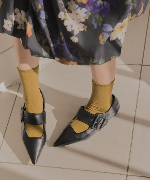 manana suerte（マニャーナスエルテ）の「ポインテッドトゥストラップシューズ（パンプス・レディース・ブラック・L/M）」の22枚目の写真