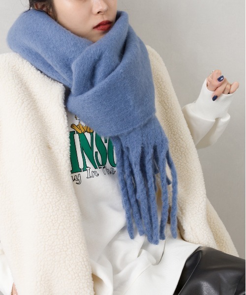 SpRay(スプレイ)の「起毛ストール(ストール/ショール・レディース・モカ/ライトベージュ/ミント/アイボリー/ブルー/ブラック・FREE)」の6枚目の写真