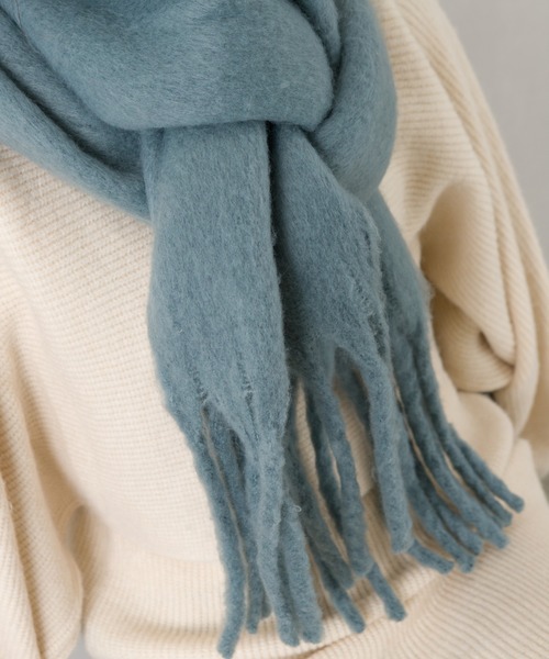 SpRay(スプレイ)の「起毛ストール(ストール/ショール・レディース・モカ/ライトベージュ/ミント/アイボリー/ブルー/ブラック・FREE)」の8枚目の写真