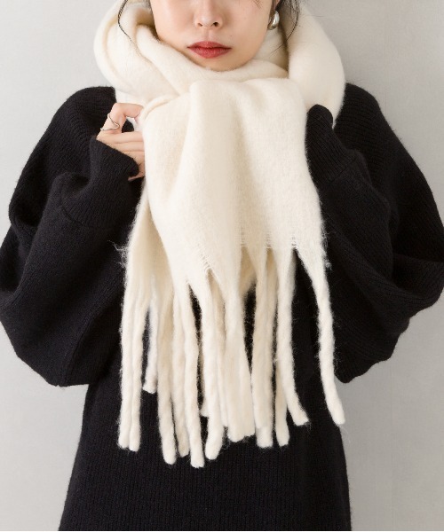 SpRay(スプレイ)の「起毛ストール(ストール/ショール・レディース・モカ/ライトベージュ/ミント/アイボリー/ブルー/ブラック・FREE)」の13枚目の写真