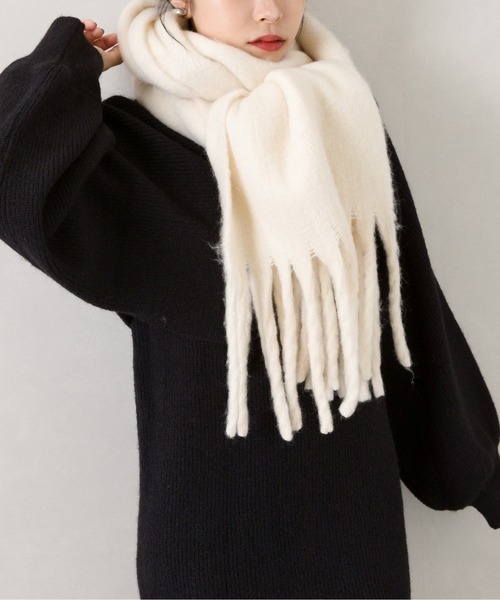 SpRay(スプレイ)の「起毛ストール(ストール/ショール・レディース・モカ/ライトベージュ/ミント/アイボリー/ブルー/ブラック・FREE)」の14枚目の写真