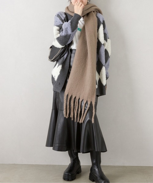 SpRay(スプレイ)の「起毛ストール(ストール/ショール・レディース・モカ/ライトベージュ/ミント/アイボリー/ブルー/ブラック・FREE)」の16枚目の写真