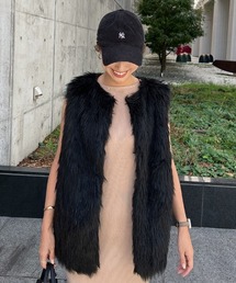 KOBE LETTUCE | フェイクファーロングジレ(ベスト)