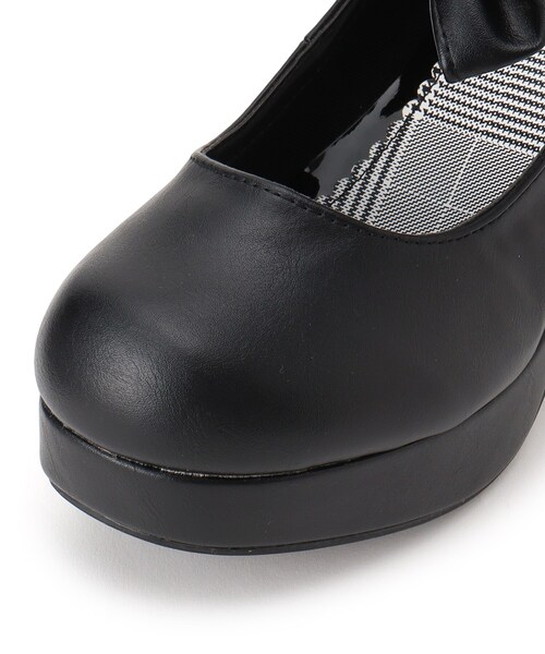 セット割SeeByChloe新品2点リボン黒パンツ×チャンキーヒールムートン革靴 セット割SeeByChloe新品2点リボン黒パンツ×チャンキーヒールムートン