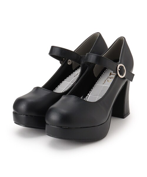 cs T&P(シーエスティーアンドピー)の「チャンキーヒールリボン付き2WAY厚底パンプス csT&P(パンプス・レディース・ホワイト/ブラック/ブラック系1/レッド系1・LL/S/M/L)」の18枚目の写真