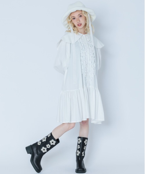 Candy Stripper（キャンディストリッパー）の「SYMPHONY FRILL ワンピース（ワンピース・レディース・オフホワイト/ライトブルー/ブラック・2）」の10枚目の写真