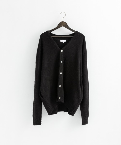 Ressaca（レサーカ）の「オーバーサイズ モヘアタッチ Vネックシャギーニットカーディガン（カーディガン/ボレロ・メンズ・ブラック/ブルー/グリーン/グレー/マスタード・M/L/XL）」の13枚目の写真
