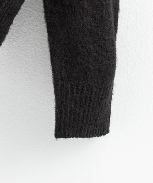 Ressaca（レサーカ）の「オーバーサイズ モヘアタッチ Vネックシャギーニットカーディガン（カーディガン/ボレロ・メンズ・ブラック/ブルー/グリーン/グレー/マスタード・M/L/XL）」の17枚目の写真