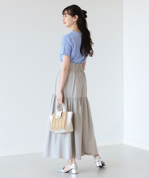 Ray BEAMS（レイビームス）の「Ray BEAMS / 柳 編み かごバッグ（かごバッグ・レディース・ブラック/オフホワイト/ブラウン・ONE SIZE）」の12枚目の写真