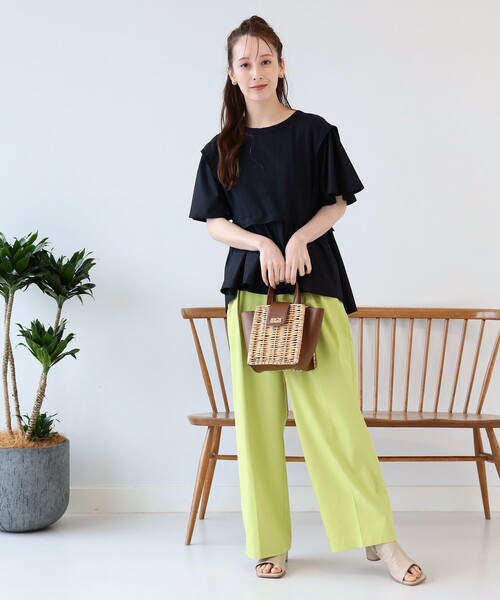 Ray BEAMS（レイビームス）の「Ray BEAMS / 柳 編み かごバッグ（かごバッグ・レディース・ブラック/オフホワイト/ブラウン・ONE SIZE）」の22枚目の写真